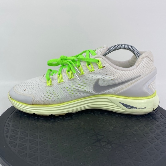 Nike Lunarglide 4 White/Green Running Shoes 531988-103 Women's Size 8 - Picture 9 of 13